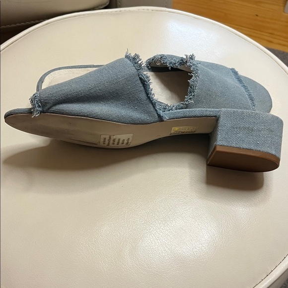 Anthropologie Jeffery Campbell Denim Slides Size 9 - Picture 8 of 12